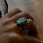 انگشتر عقیق سبز «علی» - Image 3