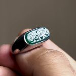 انگشتر عقیق سبز خراسان «ح‌س‌ی‌ن» - Image 2