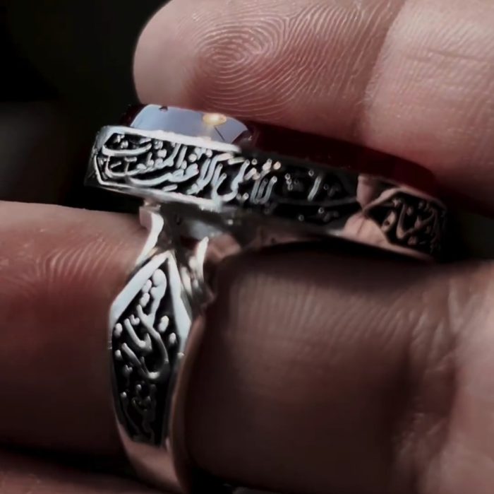 انگشتر عقیق سرخ «یا اباعبدالله الحسین» - Image 2
