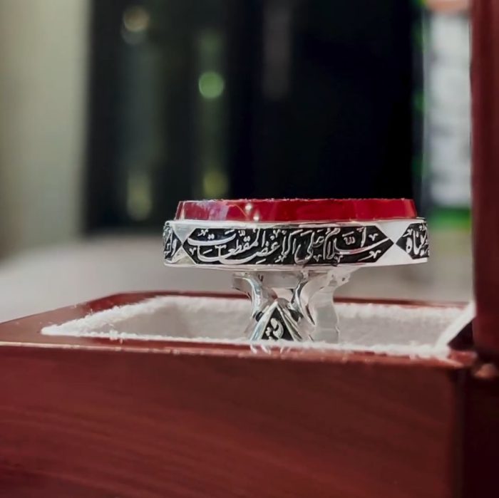 انگشتر عقیق سرخ «یا اباعبدالله الحسین» - Image 4