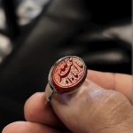 انگشتر عقیق سرخ «یا اباعبدالله»