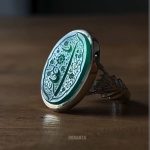 انگشتر عقیق سبز «یاعلی» - Image 4