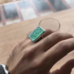 انگشتر عقیق سبز «حسین» - Image 2