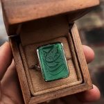 انگشتر عقیق سبز «حسین» - Image 5