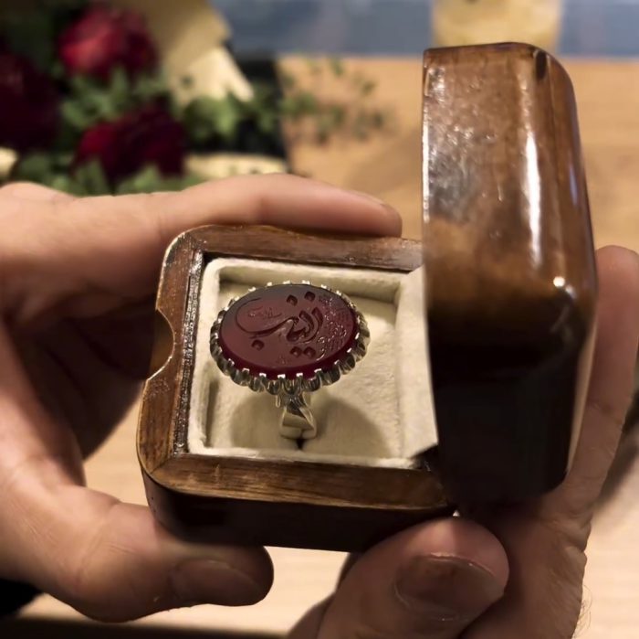 انگشتر عقیق سرخ «زینب» - Image 3