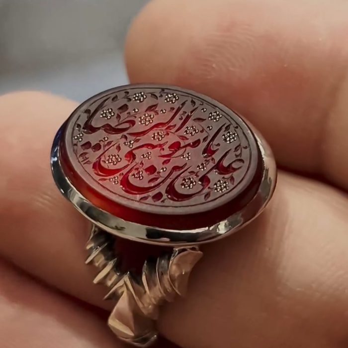 انگشتر عقیق ســرخ خراسان «علی بن موسی الرّضا» - Image 3