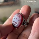 انگشتر عقیق «تصویر شهید همّت» - Image 3