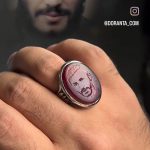 انگشتر عقیق «تصویر شهید همّت» - Image 6