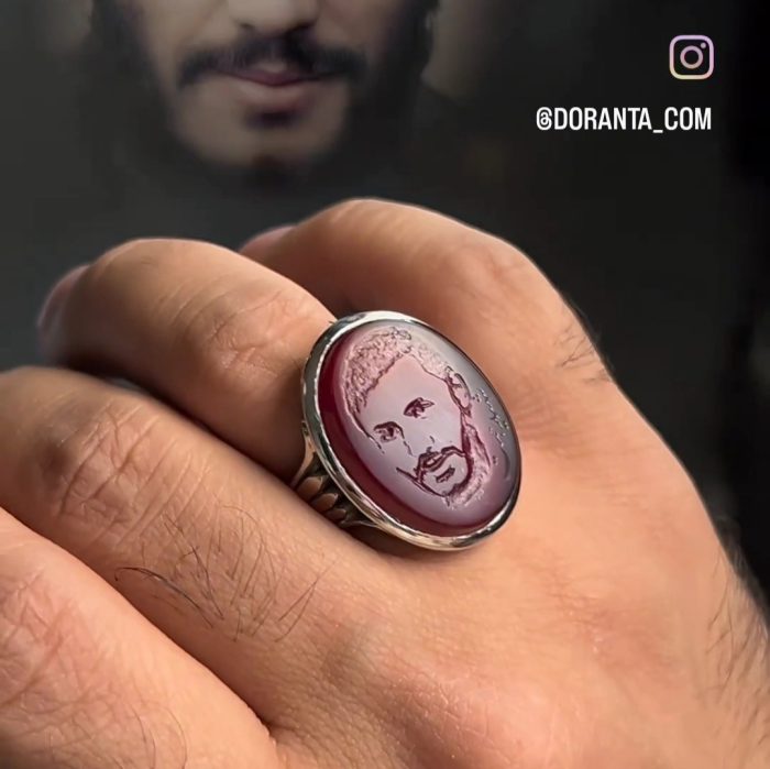 انگشتر عقیق «تصویر شهید همّت» - Image 6
