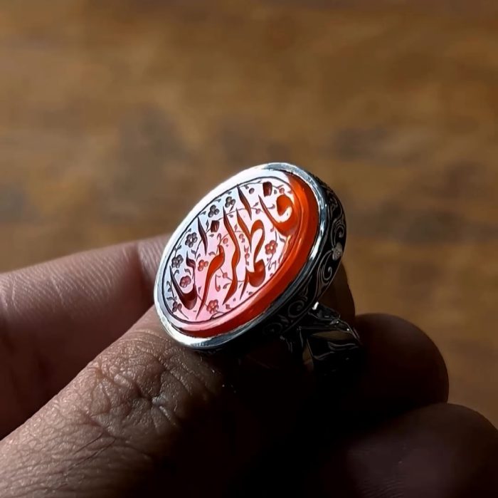 انگشتر عقیق سرخ خراسان «یافاطمه‌الزهرا» - Image 8