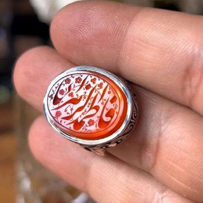 انگشتر عقیق سرخ خراسان «یافاطمه‌الزهرا» - Image 9
