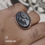 انگشتر عقیق مشکی ذکر«حسین» - Image 3
