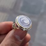 انگشتر عقیق کبود یمانی «علی» - Image 5