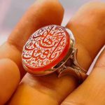 انگشتر عقیق پرتغالی خراسان «یا‌قمر‌بنی‌هاشم»