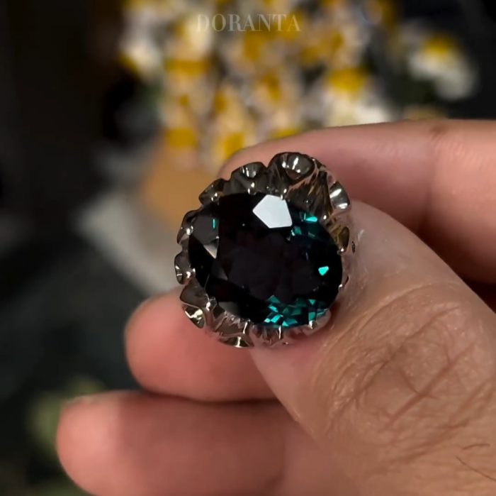 انگشتر توپاز سبز کله غازی - Image 4
