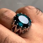 انگشتر توپاز سبز کله غازی
