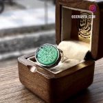 انگشتر عقیق سبز خراسان «اباعبدالله الحسین» - Image 2