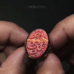 انگشتر عقیق دورنگ قمربنی هاشم - Image 3