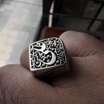 انگشتر تمام نقره نقطه - Image 3