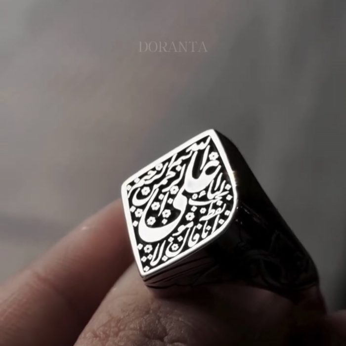 انگشتر تمام نقره نقطه - Image 2