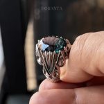 انگشتر لوکس توپاز سبز کله غازی - Image 2