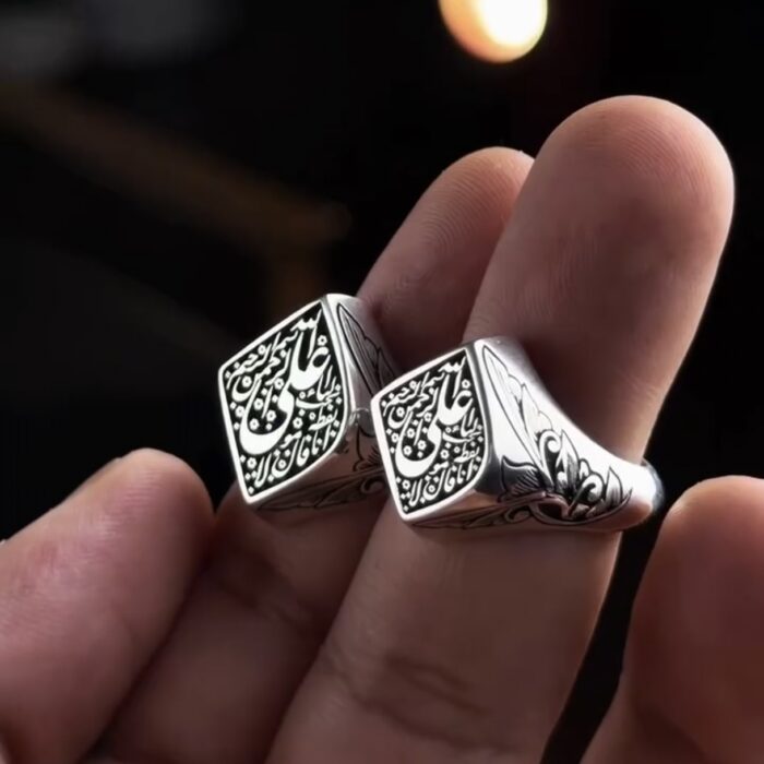 ست انگشتر تمام نقره نقطه نسخه ۱ - Image 3